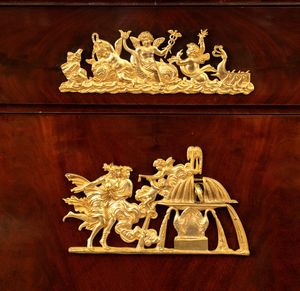Secretaire Impero francese  - Asta  Arredi Antichi, Oggetti d'Arte, Curiosities con una selezione di tappeti - Associazione Nazionale - Case d'Asta italiane