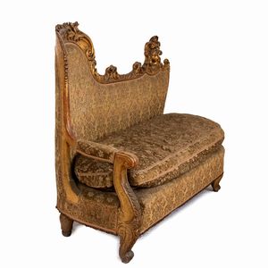 Divano dourmouse Luigi XVI  italiano  - Asta  Arredi Antichi, Oggetti d'Arte, Curiosities con una selezione di tappeti - Associazione Nazionale - Case d'Asta italiane