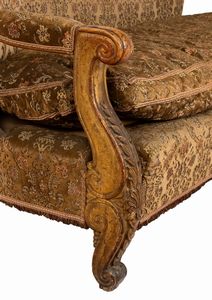 Divano dourmouse Luigi XVI  italiano  - Asta  Arredi Antichi, Oggetti d'Arte, Curiosities con una selezione di tappeti - Associazione Nazionale - Case d'Asta italiane