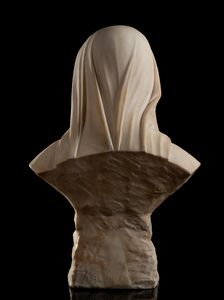 Giuseppe Gambogi : Busto in marmo  - Asta  Arredi Antichi, Oggetti d'Arte, Curiosities con una selezione di tappeti - Associazione Nazionale - Case d'Asta italiane