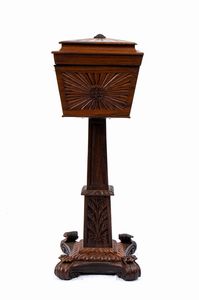 Tavolino porta tè William IV inglese  - Asta  Arredi Antichi, Oggetti d'Arte, Curiosities con una selezione di tappeti - Associazione Nazionale - Case d'Asta italiane