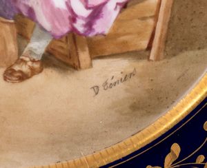 Due piatti francesi in porcellana di Sevres  - Asta  Arredi Antichi, Oggetti d'Arte, Curiosities con una selezione di tappeti - Associazione Nazionale - Case d'Asta italiane