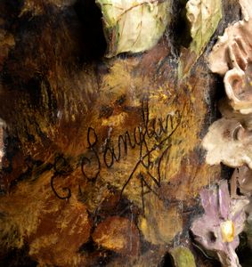 Ernest Sanglan : Vaso Art Nouveau francese in maiolica  - Asta  Arredi Antichi, Oggetti d'Arte, Curiosities con una selezione di tappeti - Associazione Nazionale - Case d'Asta italiane