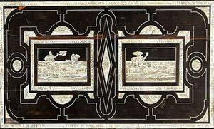 Pogliani Ferdinando : Tavolo italiano intarsiato in avorio  - Asta  Arredi Antichi, Oggetti d'Arte, Curiosities con una selezione di tappeti - Associazione Nazionale - Case d'Asta italiane