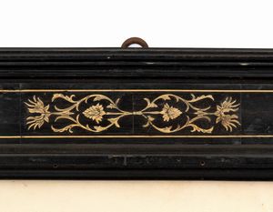 Pogliani Ferdinando : Cornice itaiana intarsiata in avorio  - Asta  Arredi Antichi, Oggetti d'Arte, Curiosities con una selezione di tappeti - Associazione Nazionale - Case d'Asta italiane