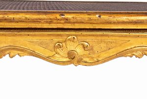 Panchetto dorato italiano Luigi XVI  - Asta  Arredi Antichi, Oggetti d'Arte, Curiosities con una selezione di tappeti - Associazione Nazionale - Case d'Asta italiane