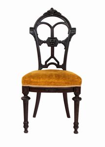 Gruppo di quattro sedie e divano Luigi Filippo francese  - Asta  Arredi Antichi, Oggetti d'Arte, Curiosities con una selezione di tappeti - Associazione Nazionale - Case d'Asta italiane