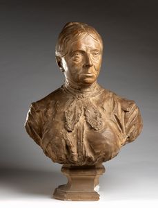 Achille  Alberti - Busto di donna in gesso