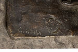 Giuseppe Renda : Scultura in bronzo  - Asta  Arredi Antichi, Oggetti d'Arte, Curiosities con una selezione di tappeti - Associazione Nazionale - Case d'Asta italiane