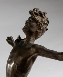 Giuseppe Renda : Scultura in bronzo  - Asta  Arredi Antichi, Oggetti d'Arte, Curiosities con una selezione di tappeti - Associazione Nazionale - Case d'Asta italiane
