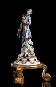 Tosca : Coppia di figure italiane in porcellana  - Asta  Arredi Antichi, Oggetti d'Arte, Curiosities con una selezione di tappeti - Associazione Nazionale - Case d'Asta italiane