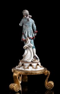 Tosca : Coppia di figure italiane in porcellana  - Asta  Arredi Antichi, Oggetti d'Arte, Curiosities con una selezione di tappeti - Associazione Nazionale - Case d'Asta italiane