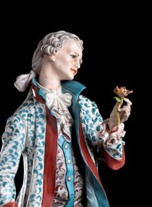 Tosca : Coppia di figure italiane in porcellana  - Asta  Arredi Antichi, Oggetti d'Arte, Curiosities con una selezione di tappeti - Associazione Nazionale - Case d'Asta italiane