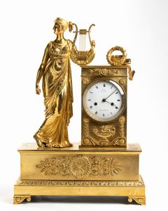 Pierre François Feuchère - Orologio da appoggio Impero francese in bronzo