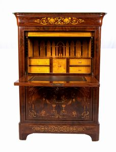 Louis Edouard Lemachard : Secretaire francese Carlo X  - Asta  Arredi Antichi, Oggetti d'Arte, Curiosities con una selezione di tappeti - Associazione Nazionale - Case d'Asta italiane