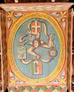 Carretto siciliano da esposizione laccato e dipinto  - Asta  Arredi Antichi, Oggetti d'Arte, Curiosities con una selezione di tappeti - Associazione Nazionale - Case d'Asta italiane