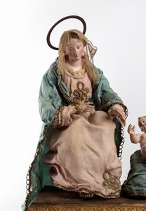 Gruppo della Natività  - Asta  Arredi Antichi, Oggetti d'Arte, Curiosities con una selezione di tappeti - Associazione Nazionale - Case d'Asta italiane