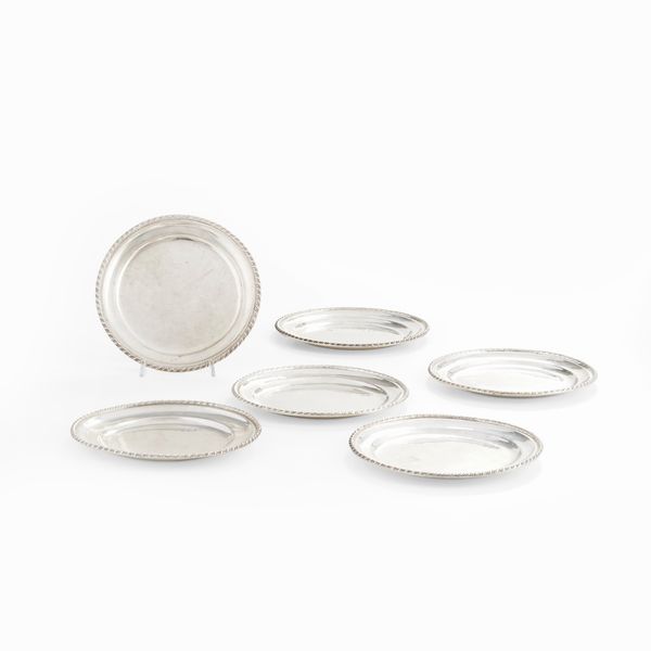 Sei piattini. Argenteria italiana della prima metà del XX secolo  - Asta Argenti e Icone - Associazione Nazionale - Case d'Asta italiane