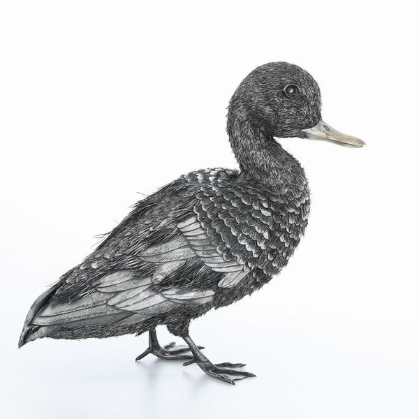 Anatra in argento. Italia XX secolo, incisa inscrizione M. Buccellati  - Asta Argenti e Icone - Associazione Nazionale - Case d'Asta italiane