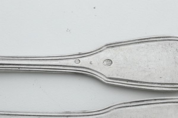 Insieme di 16 forchette. Genova, XIX secolo  - Asta Argenti e Icone - Associazione Nazionale - Case d'Asta italiane