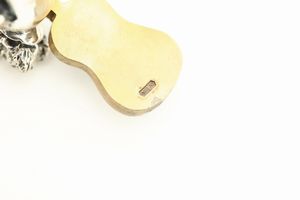 Sei sculturine di musici in argento, vermeille e bronzo. Firmati Angini. Punzone argentiere: stella 105 AR, Pietro Sorini & Casi Ilario S.d.f.  - Asta Argenti e Icone - Associazione Nazionale - Case d'Asta italiane