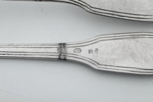 Insieme di 16 forchette. Genova, XIX secolo  - Asta Argenti e Icone - Associazione Nazionale - Case d'Asta italiane