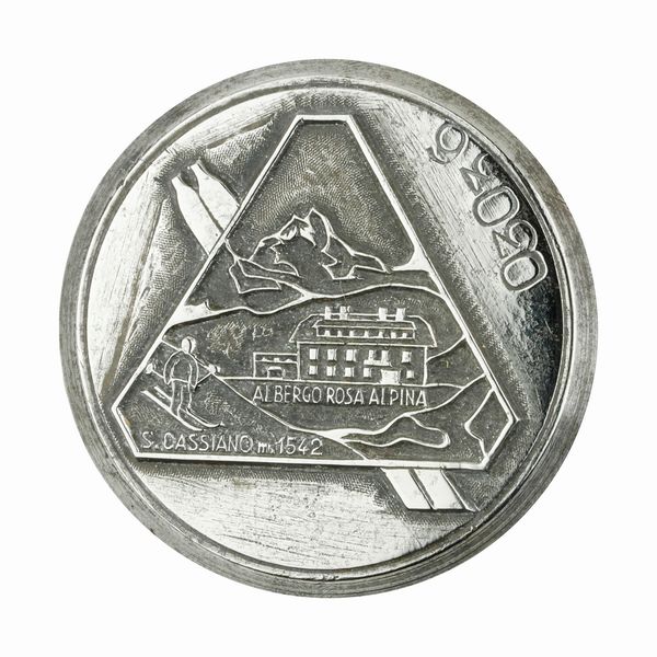 P Albergo Rosa Alpina 41 x 40 mm  - Asta Conii e Punzoni della Storica Fabbrica di Medaglie Lorioli (1919-1950) - Associazione Nazionale - Case d'Asta italiane