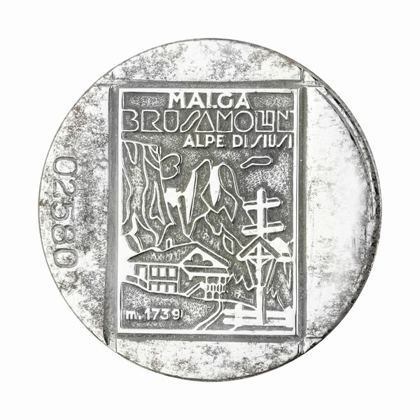 P Malga Brusamolin Alpe Di Siusi M 1732 47 x 44 mm  - Asta Conii e Punzoni della Storica Fabbrica di Medaglie Lorioli (1919-1950) - Associazione Nazionale - Case d'Asta italiane