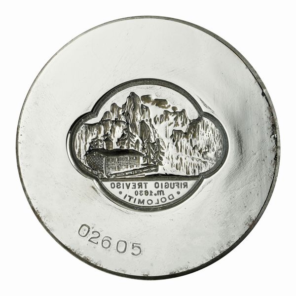 N Rifugio Treviso M 1650 Dolomiti 67 x 49 mm  - Asta Conii e Punzoni della Storica Fabbrica di Medaglie Lorioli (1919-1950) - Associazione Nazionale - Case d'Asta italiane