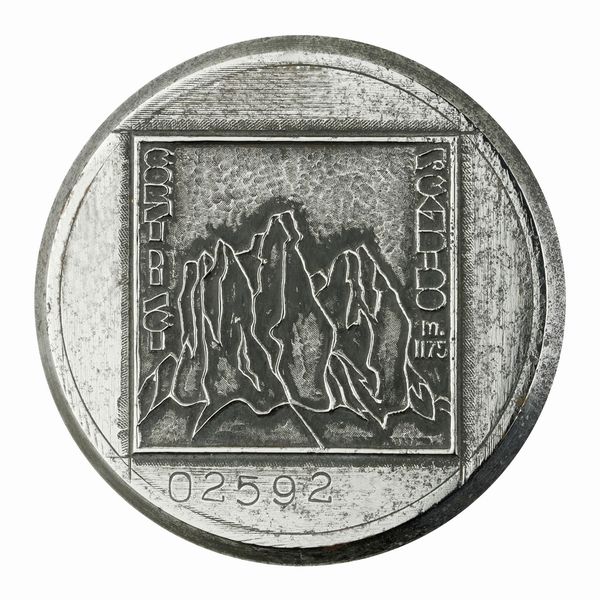 P Scuola Di Sci S. Candido M.1175 56 x 51 mm  - Asta Conii e Punzoni della Storica Fabbrica di Medaglie Lorioli (1919-1950) - Associazione Nazionale - Case d'Asta italiane