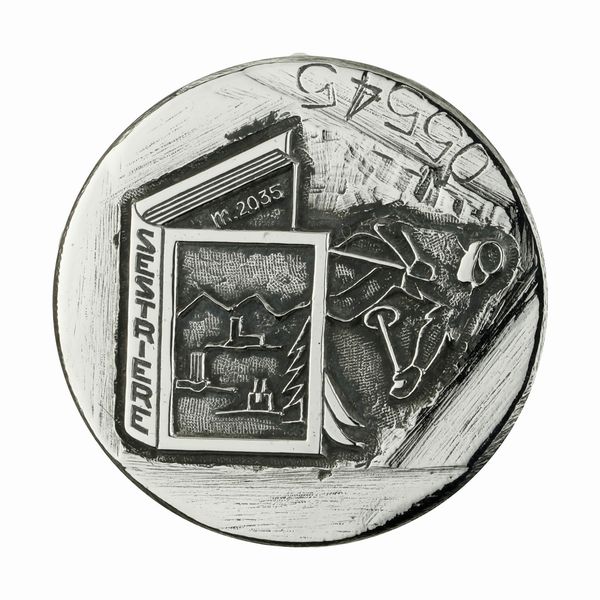 P Sestriere M 2035 38 x 41 mm  - Asta Conii e Punzoni della Storica Fabbrica di Medaglie Lorioli (1919-1950) - Associazione Nazionale - Case d'Asta italiane