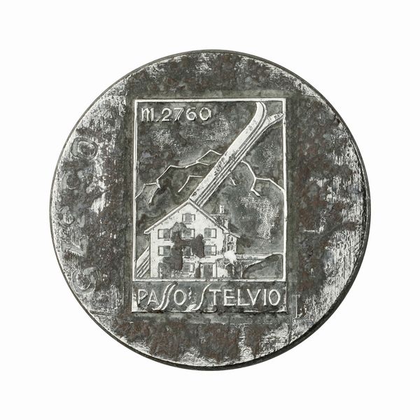 P M.2760 Passo Stelvio 41 x 32 mm  - Asta Conii e Punzoni della Storica Fabbrica di Medaglie Lorioli (1919-1950) - Associazione Nazionale - Case d'Asta italiane