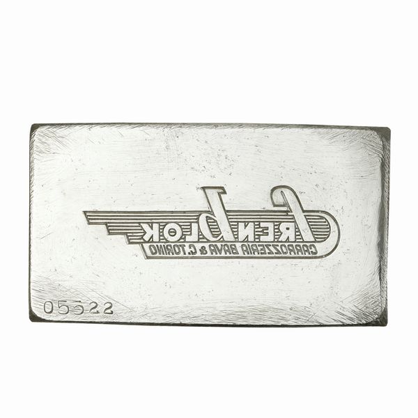 N Fren Blok Carrozzeria Bava 6 C Torino 98 x 59 x H 49 mm  - Asta Conii e Punzoni della Storica Fabbrica di Medaglie Lorioli (1919-1950) - Associazione Nazionale - Case d'Asta italiane