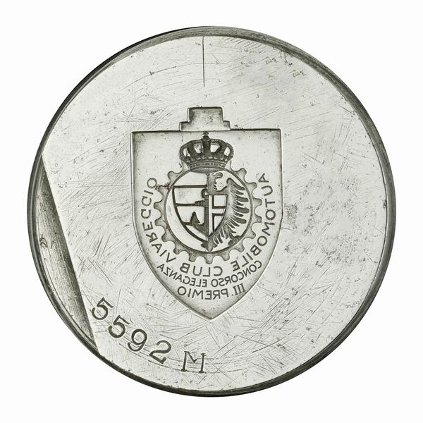 N Automobile Club Viareggio Concorso Eleganza III Premio 56 x 45 mm  - Asta Conii e Punzoni della Storica Fabbrica di Medaglie Lorioli (1919-1950) - Associazione Nazionale - Case d'Asta italiane