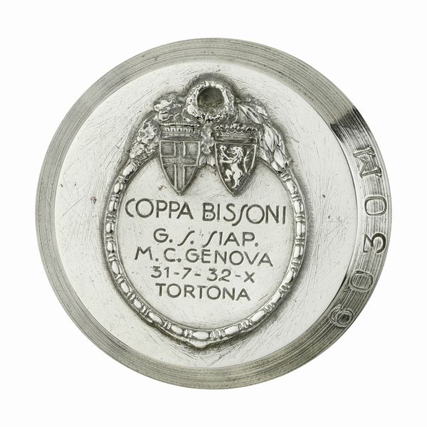 P Coppa Bissoni G.S. SiaP M.C. Genova 31-7-32-X Tortona 45 x 35 mm  - Asta Conii e Punzoni della Storica Fabbrica di Medaglie Lorioli (1919-1950) - Associazione Nazionale - Case d'Asta italiane