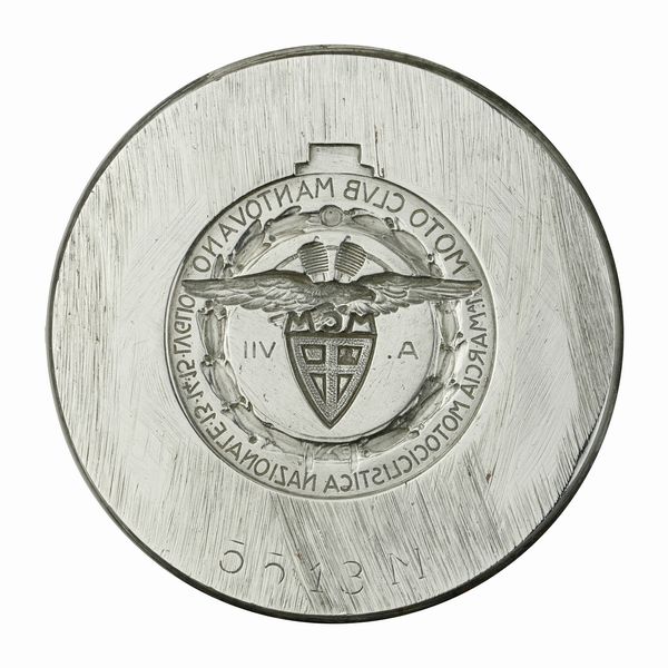 N 1A Marcia Motociclistica Nazionale 13-14-15- Luglio Anno VII Moto Club Nantovano 58 x 42 mm  - Asta Conii e Punzoni della Storica Fabbrica di Medaglie Lorioli (1919-1950) - Associazione Nazionale - Case d'Asta italiane