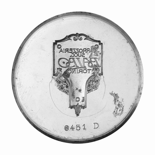 N Carrozzeria Succ. Balbo Torino 78 x 47 mm  - Asta Conii e Punzoni della Storica Fabbrica di Medaglie Lorioli (1919-1950) - Associazione Nazionale - Case d'Asta italiane