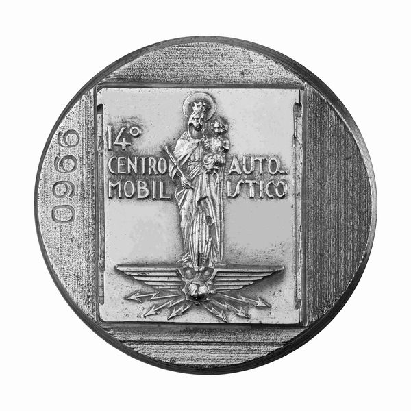 P XIV centro automobilistico 47 x 43 mm  - Asta Conii e Punzoni della Storica Fabbrica di Medaglie Lorioli (1919-1950) - Associazione Nazionale - Case d'Asta italiane