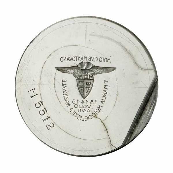 N Moto Club Mantovano 1° Marcia Motociclistica Nazionale 13-14-15 Luglio Anno VII 62 x 46 mm  - Asta Conii e Punzoni della Storica Fabbrica di Medaglie Lorioli (1919-1950) - Associazione Nazionale - Case d'Asta italiane