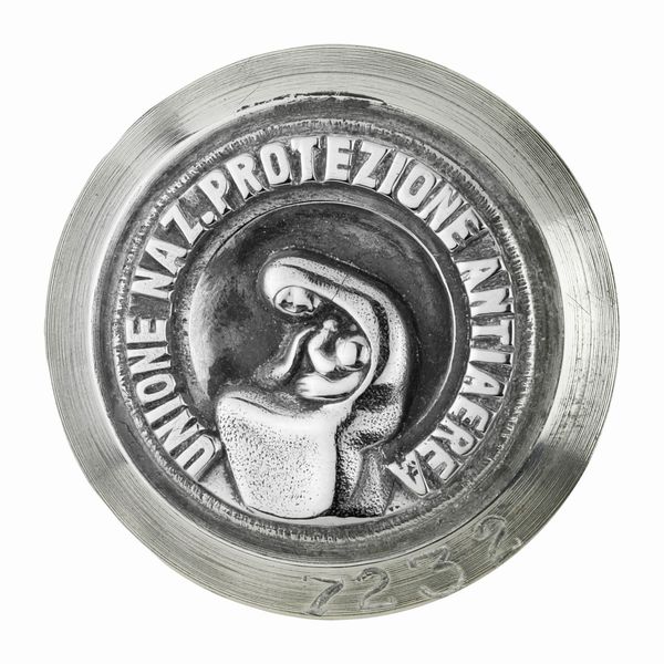 P Unione Naz Protezione Antiaerea 36 x 36  mm  - Asta Conii e Punzoni della Storica Fabbrica di Medaglie Lorioli (1919-1950) - Associazione Nazionale - Case d'Asta italiane