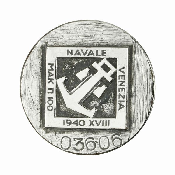P Navale Venezia MakN 100 1940 XVIII 31 x 31 mm  - Asta Conii e Punzoni della Storica Fabbrica di Medaglie Lorioli (1919-1950) - Associazione Nazionale - Case d'Asta italiane