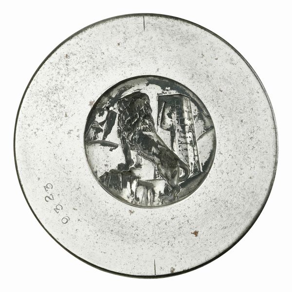 N LEONE CON FASCIO E ITALIA. 100 x 55 mm  - Asta Conii e Punzoni della Storica Fabbrica di Medaglie Lorioli (1919-1950) - Associazione Nazionale - Case d'Asta italiane