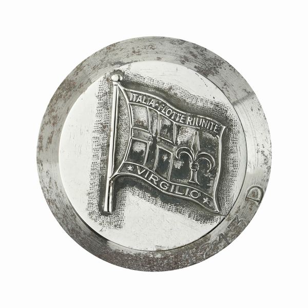 P . Italia - Flotte Riunite Virgilio 39 x 33 mm  - Asta Conii e Punzoni della Storica Fabbrica di Medaglie Lorioli (1919-1950) - Associazione Nazionale - Case d'Asta italiane