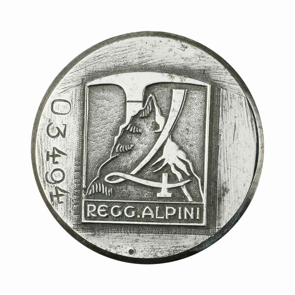 P 4 Regg Alpini 36 x 39 mm  - Asta Conii e Punzoni della Storica Fabbrica di Medaglie Lorioli (1919-1950) - Associazione Nazionale - Case d'Asta italiane