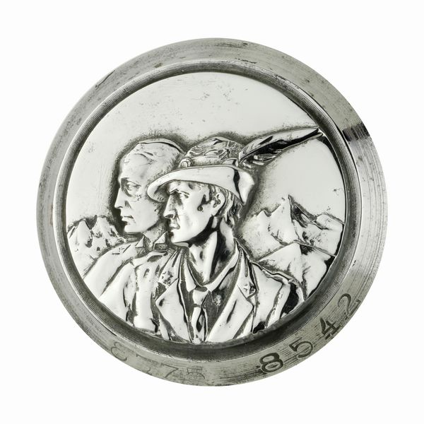 P Profilo Alpino E Civile 46 x 40 mm  - Asta Conii e Punzoni della Storica Fabbrica di Medaglie Lorioli (1919-1950) - Associazione Nazionale - Case d'Asta italiane