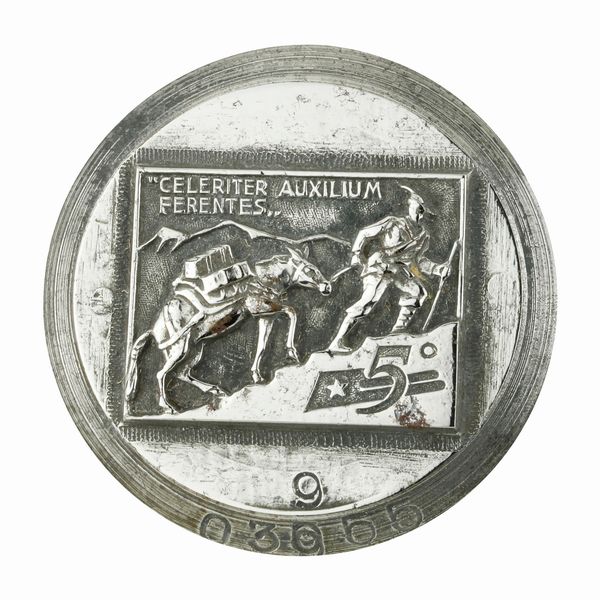 P Celeriter Auxilium Ferentes 46 x 40 mm  - Asta Conii e Punzoni della Storica Fabbrica di Medaglie Lorioli (1919-1950) - Associazione Nazionale - Case d'Asta italiane