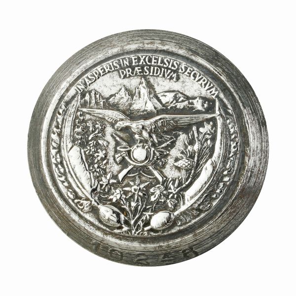 P In Asperis In Excwlsis Securum Praesidium. 47 x 40 mm  - Asta Conii e Punzoni della Storica Fabbrica di Medaglie Lorioli (1919-1950) - Associazione Nazionale - Case d'Asta italiane