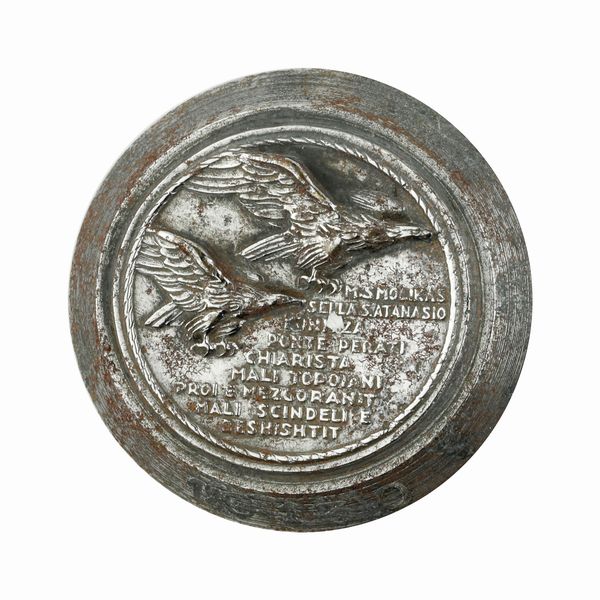 P Ms Molikas Sella S. Atanasio Konitza Ponte Perati Chiarista Mali Topoiani Proi E Mezcoranit Mali Scindeli E Deshistit 40 x 35 mm  - Asta Conii e Punzoni della Storica Fabbrica di Medaglie Lorioli (1919-1950) - Associazione Nazionale - Case d'Asta italiane