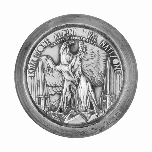 P Battaglione Alpini Val Natisone Medaglia Di Bronzo Al V M 41 x 40 mm  - Asta Conii e Punzoni della Storica Fabbrica di Medaglie Lorioli (1919-1950) - Associazione Nazionale - Case d'Asta italiane