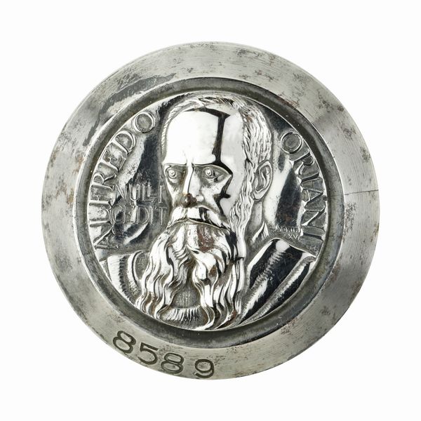 P Alfredo Oriani Nulli Cedit Morigi A XVI 41 x 39 mm  - Asta Conii e Punzoni della Storica Fabbrica di Medaglie Lorioli (1919-1950) - Associazione Nazionale - Case d'Asta italiane